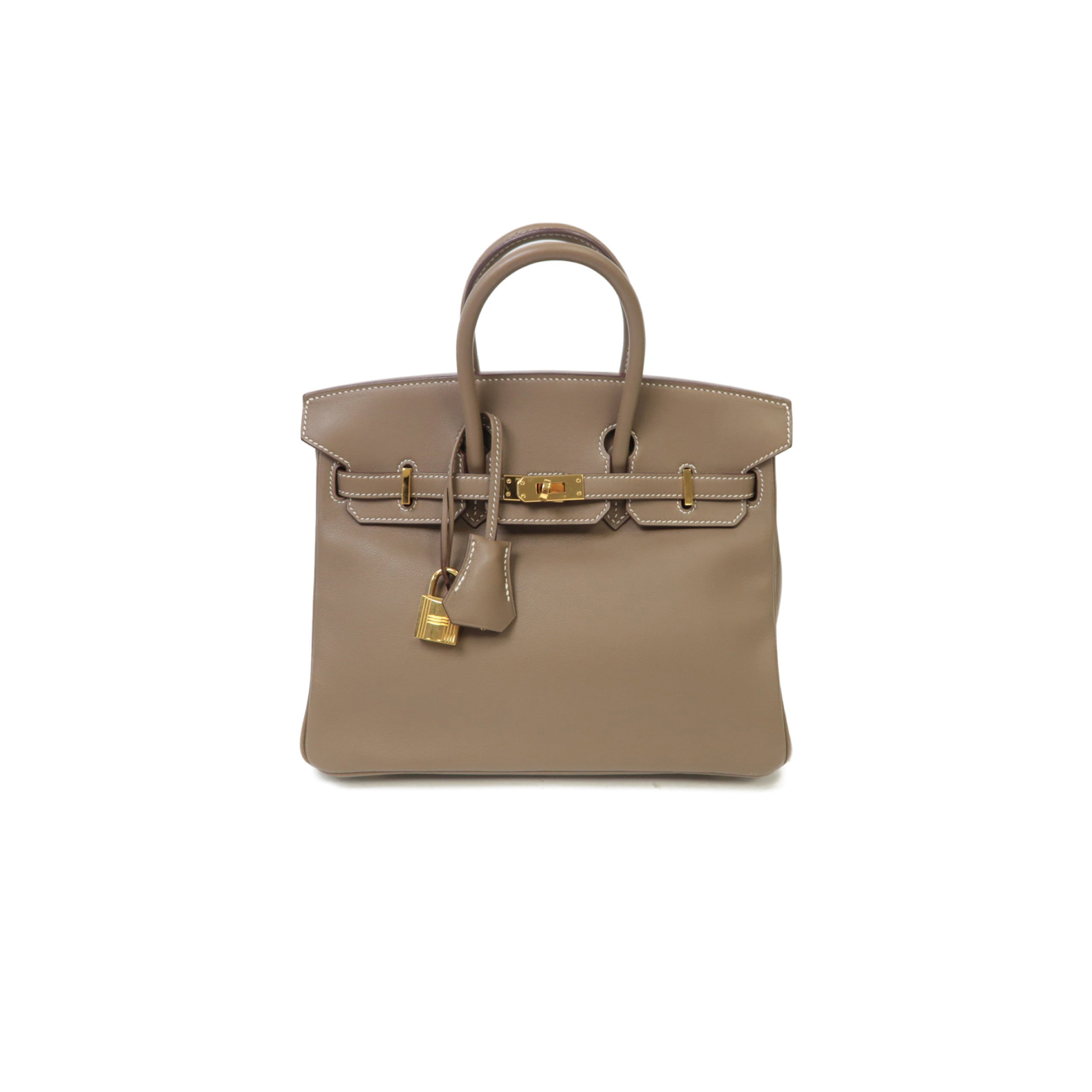 HERMES MASTER BIRKIN 25 SWIFT LEATHER ELEPHANT GREY GOLD BUCKLE 2161400204332 (25*20*13cm)